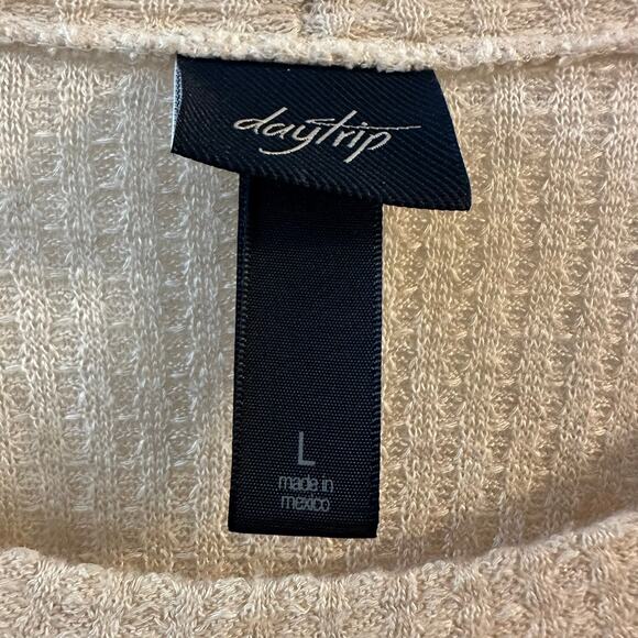 DayTrip Women's Multicolor Waffle Knit Shirt Oversized Sized Large‎ - Picture 2 of 6